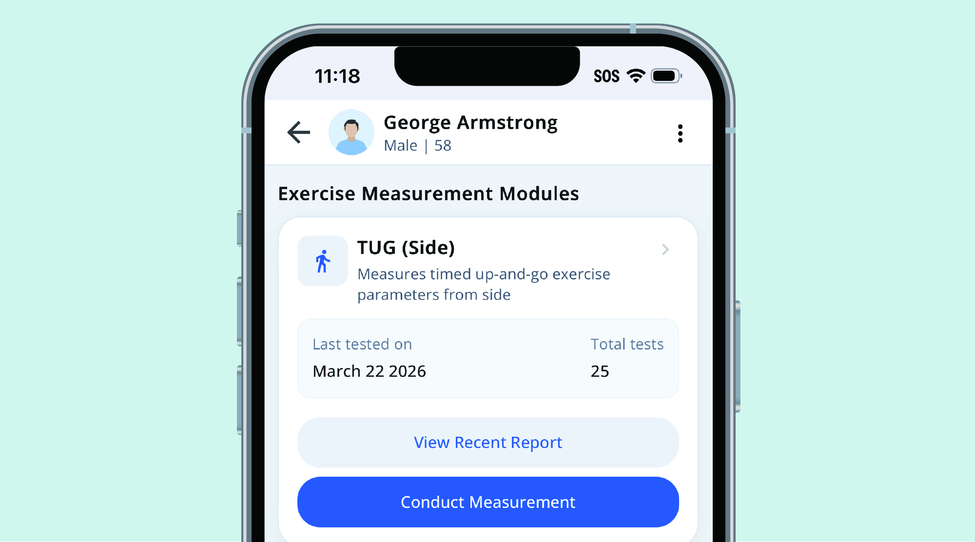 App assessment selection screen
